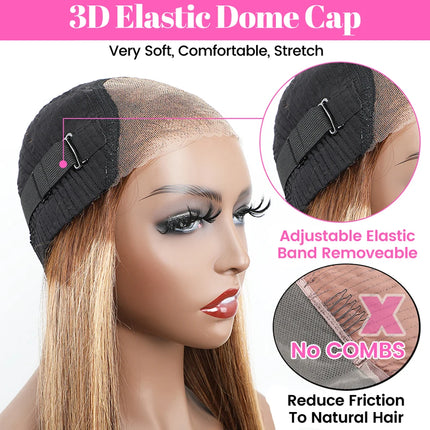 Wear Go Wig Highlight Peruvian Straight 6x4 HD Lace Glueless Preplucked Human Wigs Ready To Go