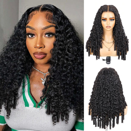 Burmese Curly Flip Over Half Wig Mongolian Glueless Curly Wigs With Drawstring Seamless Clip Ins Human Hair Wigs