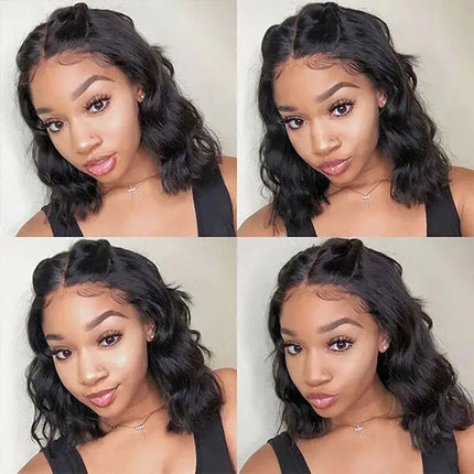Body Wave Lace Front Wig Pre Bleached Knots Glueless Wigs Wear And Go Short Bob Human Hair Wigs Closure Wigs Hair