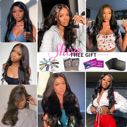 Brazilian Body Wave 4x4 Lace Closure Wigs For Women 13x4 Lace Frontal Cheap Human Hair Pre Bleached Knots Wig