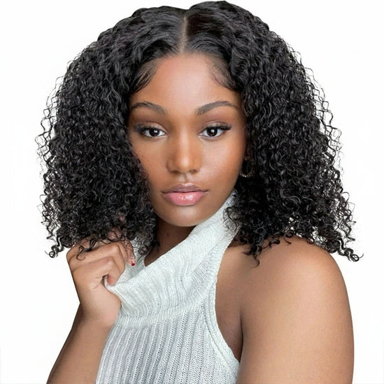Wear Go Glueless Wig Brazilian Kinky Curly Short Bob Human Hair Wigs 6x4 HD Lace Glueless Wig Human Hair Ready To Wear
