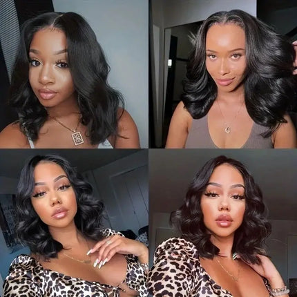 Body Wave Lace Front Wig Pre Bleached Knots Glueless Wigs Wear And Go Short Bob Human Hair Wigs Closure Wigs Hair