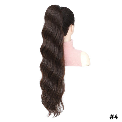 Curly Pony Tail Hair Extensions 24 28 Inch Synthetic Horse Tail For Black Women Ombre Brown Red False Drawstring Ponytail Clip In