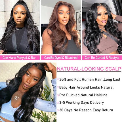 Peruvian Body Wave Lace Front Wig 13x4 Body Wave Lace Closure Wigs For Women Human Hair Wigs 13X4 Lace Frontal Wigs