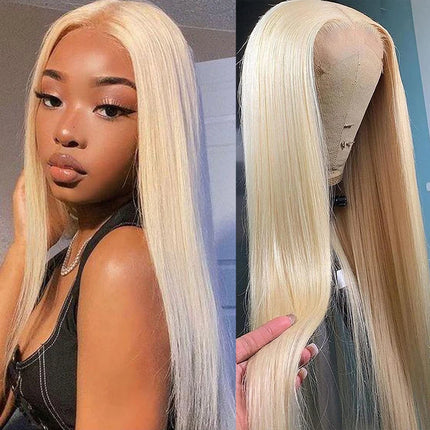 613 Straight Human Hair Wig 13x6 HD Lace Frontal Wigs 613 Honey Blonde Straight Brazilian Lace Frontal Wig 220 Density 40 Inch