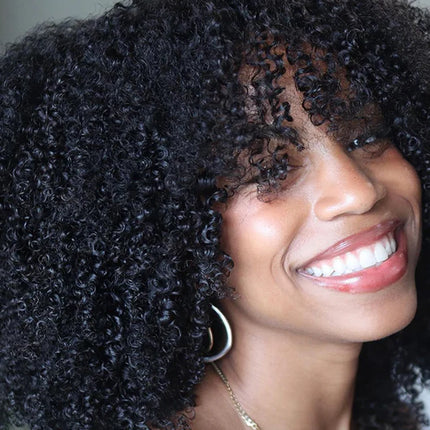 Glueless Wigs Upgrade 3 IN 1 Half Wig With Drawstring Seamless Clip Ins Flip Over Human Hair Afro Curly Headband Wig Hair