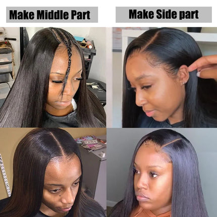 Straight U Part Wigs For Women Human Hair Malaysian Straight Human Hair Wigs 180% Density HAIR U Shape Wigs Without Glue