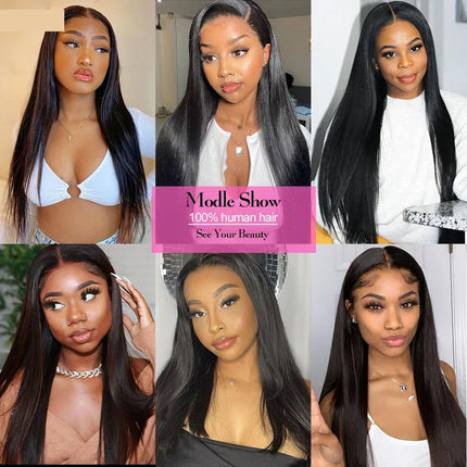 220% Density Straight Lace Front Wigs For Women Brazilian Human Hair Wigs 13X4 Straight Lace Front Human Hair Wigs