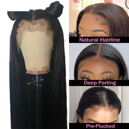 220% Density Straight Lace Front Wigs For Women Brazilian Human Hair Wigs 13X4 Straight Lace Front Human Hair Wigs