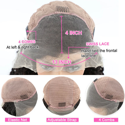 Mongolian Kinky Curly Human Hair Wig 13x4 Lace Front Wigs For Women Pre Bleached Knots On Sale Clearance Human Hair