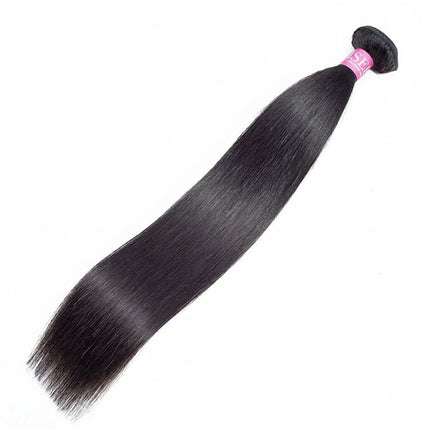Indian Virgin Straight Hair Extension Human Hair Bundles 1 Piece Hair Weaves 10-26 Inch Nature Black Color