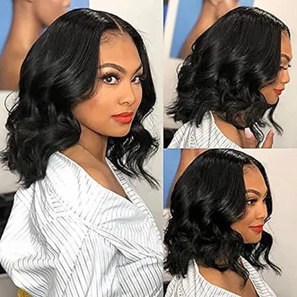 Body Wave Lace Front Wig Pre Bleached Knots Glueless Wigs Wear And Go Short Bob Human Hair Wigs Closure Wigs Hair