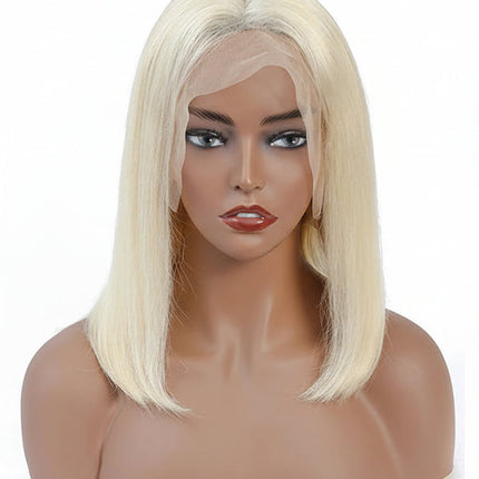 613 Straight Bob Wig 13X4 Lace Front Human Hair Wigs For Women 150% Malaysian 613 Blonde Short Bob Straight Lace Front Wig