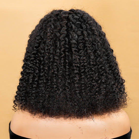 Mongolian Kinky Curly Human Hair Wig 13x4 Lace Front Wigs For Women Pre Bleached Knots On Sale Clearance Human Hair