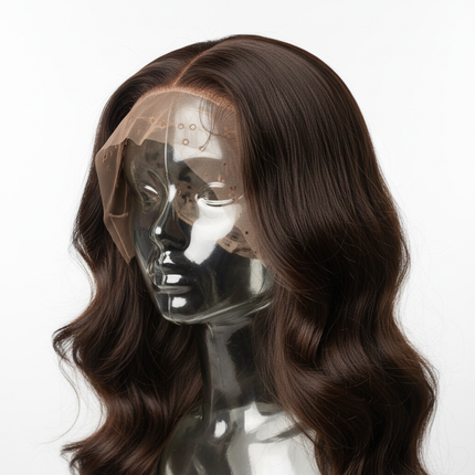 Lace frontal wig angle, square